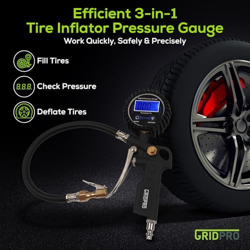 Heavy Duty Digital Tire Inflator Gauge — photo 3