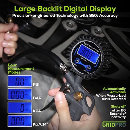 Heavy Duty Digital Tire Inflator Gauge — photo 4