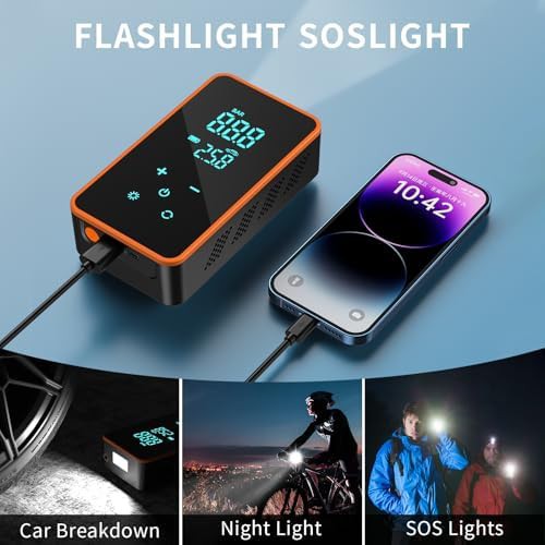 Cordless Tire Inflator with Touch Screen — photo 4