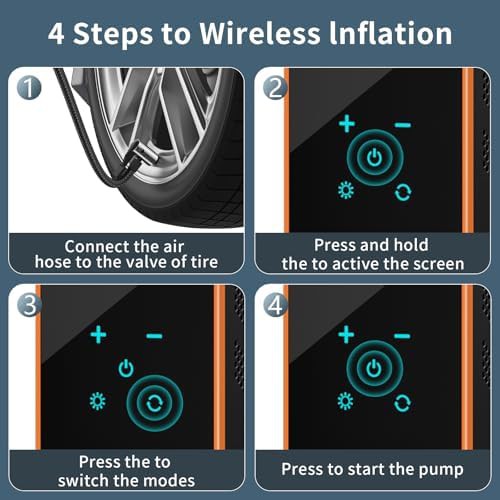 Cordless Tire Inflator with Touch Screen — photo 5