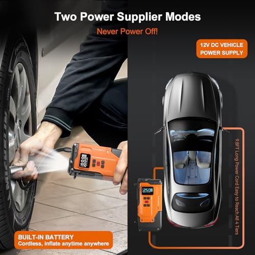 Upgraded dual power cordless tire pump — photo 3