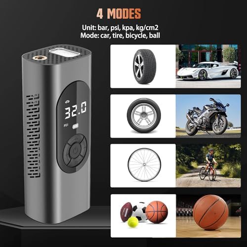 Cordless Portable Air Pump with LED Light — photo 2