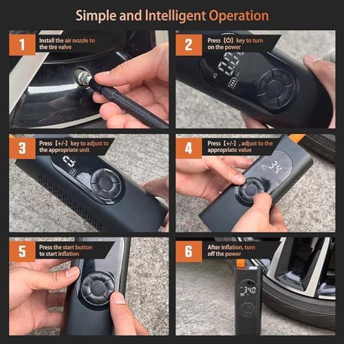 Cordless Portable Air Pump with LED Light — photo 5