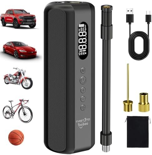 Electric mountain bike and car pump