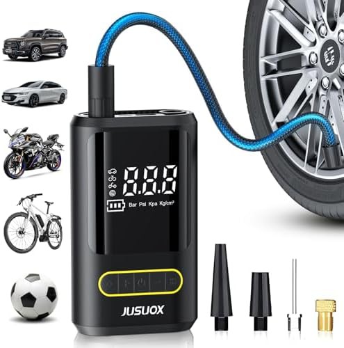 Cordless portable car air compressor