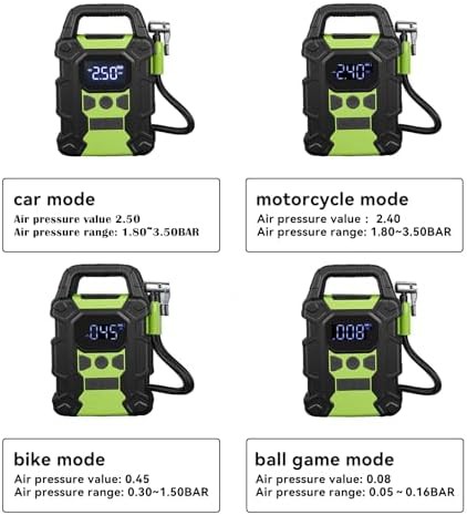 Black and Green Wireless Car Tire Inflator — photo 5