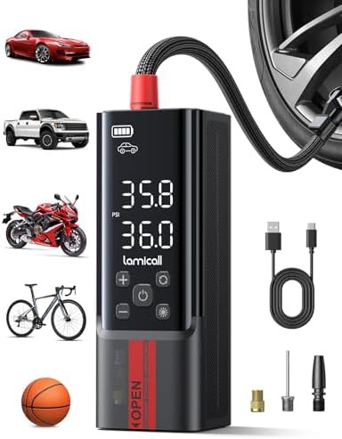 Cordless Digital Air Pump with LED