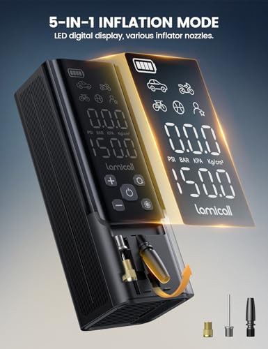 Cordless Digital Air Pump with LED — photo 5