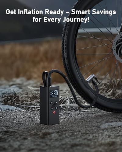 Mini black cordless digital tire inflator — photo 5