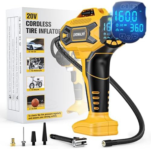 LIVOWALNY Dewalt bigger LCD digital inflator