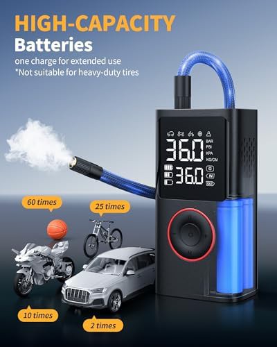Black Standard Capacity Car Tire Inflator — photo 3