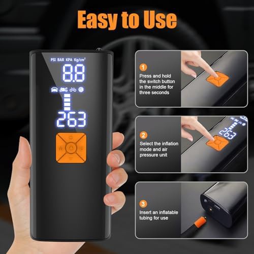 Cordless Portable Air Pump with Digital LCD — photo 4
