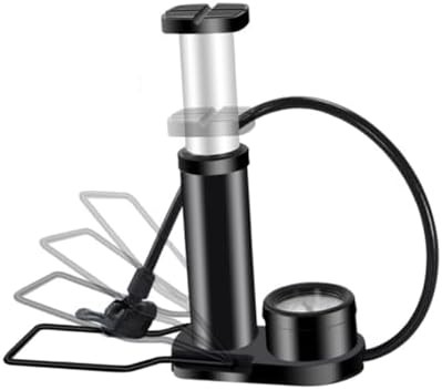 Black Foot Pedal Bike Pump with Barometer