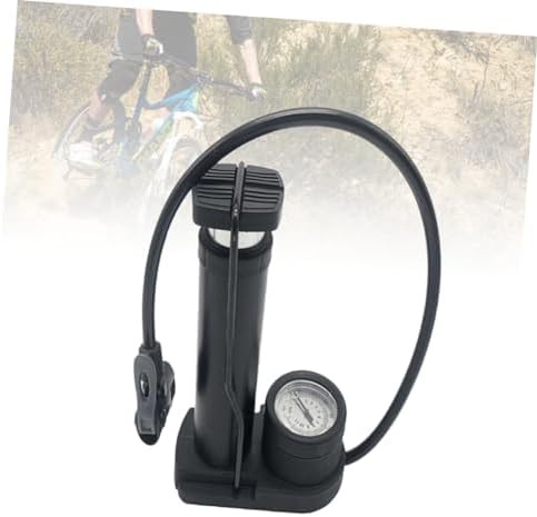 Black Foot Pedal Bike Pump with Barometer — photo 4