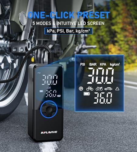 LED light electric tire inflator pump — photo 4