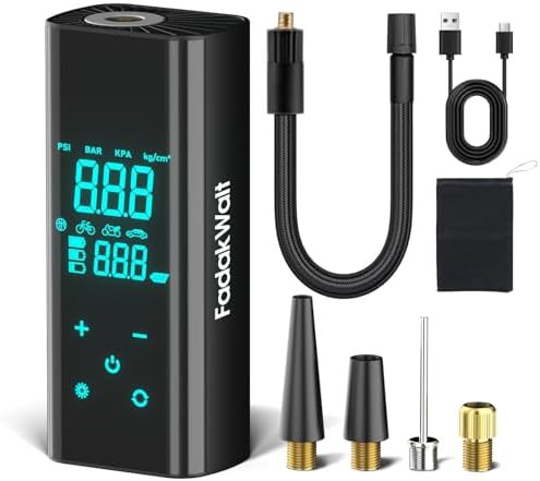 Cordless air pump with smart touch screen