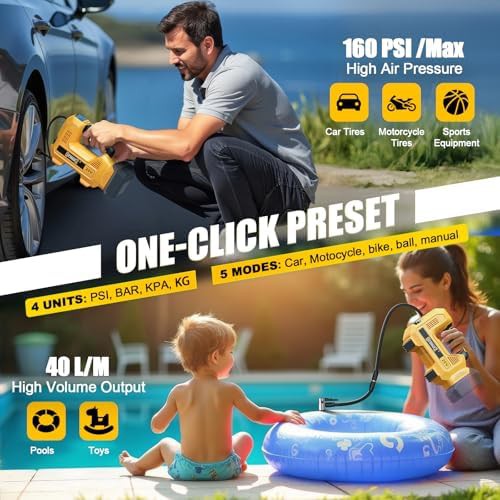 DIYtoolifz car portable tire inflator Dewalt — photo 5
