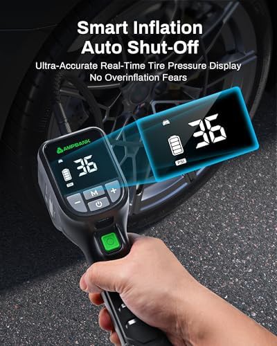 Compact Digital Tire Pump with LED Light — photo 4