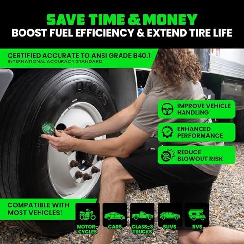 Digital tire pressure gauge with air chuck — photo 3