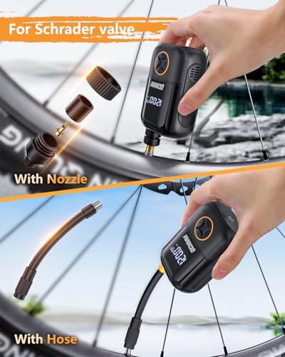 Mini Rechargeable Bike Pump with Presta Valve — photo 4