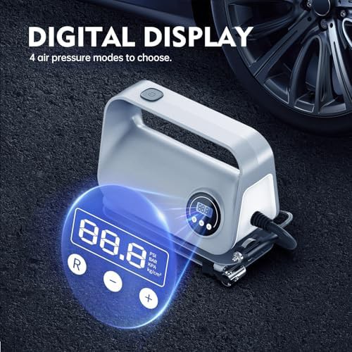 Gray 12V Digital Tire Pump with LED — photo 4