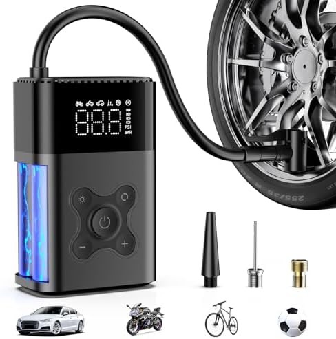 Cordless Black Portable Tire Pump