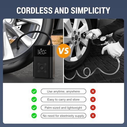 Cordless Black Portable Tire Pump — photo 3