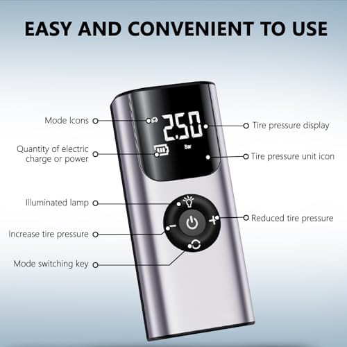 Mini cordless pump with digital gauge — photo 5