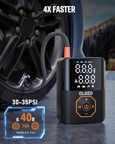 Cordless Tire Pump with Auto Stop — photo 3
