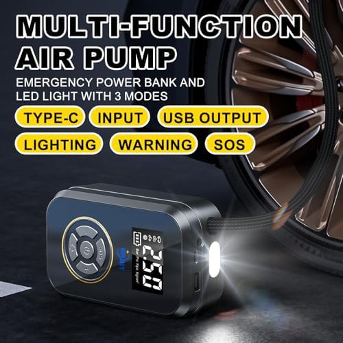 Portable Electric Air Pump with LED Light — photo 3