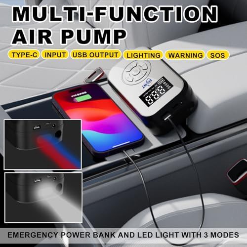 Portable Electric Air Pump with LED Light — photo 4