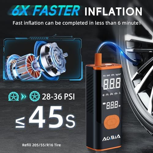 Portable air compressor with high capacity battery — photo 2