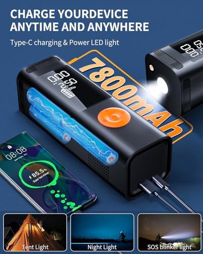 Orange portable smart air pump — photo 3