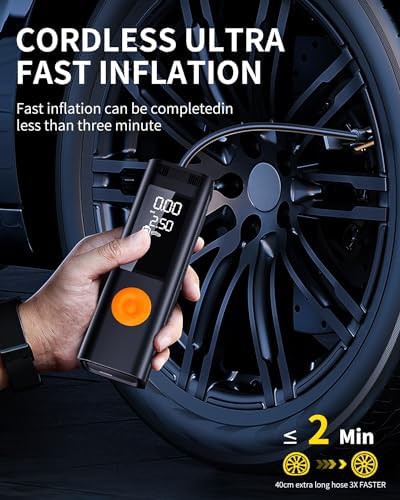 Orange portable smart air pump — photo 4