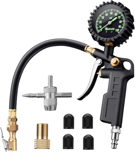Glow dial inflator and digital gauge set