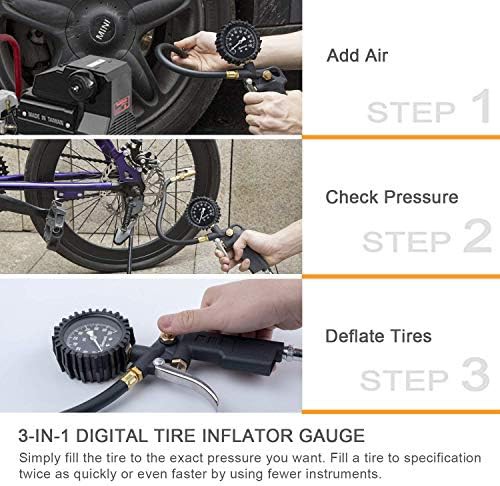 Glow dial inflator and digital gauge set — photo 3
