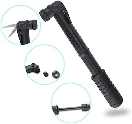 Black portable mini bike inflator pump — photo 3