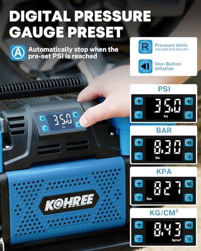 Digital Dual Cylinder Air Compressor with Auto Shut-off — photo 3