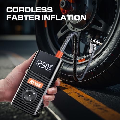 Portable electric road bike tire inflator — photo 4