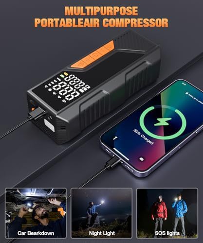 Portable air pump with integrated LED light — photo 4