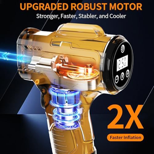 Compact car air compressor with auto shutoff — photo 4