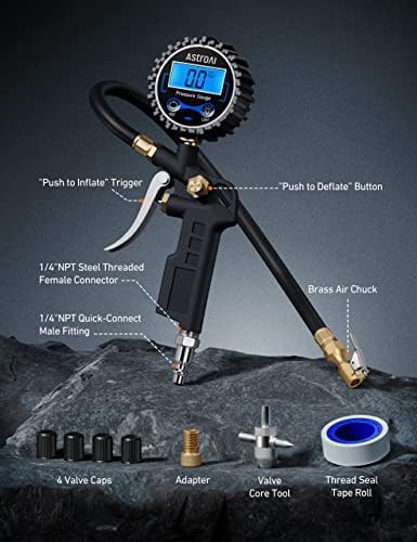 High precision digital tire inflator gauge — photo 4