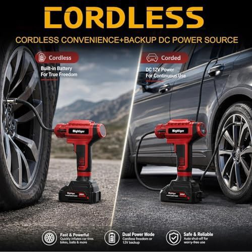 Mini handheld cordless 20V air compressor — photo 5