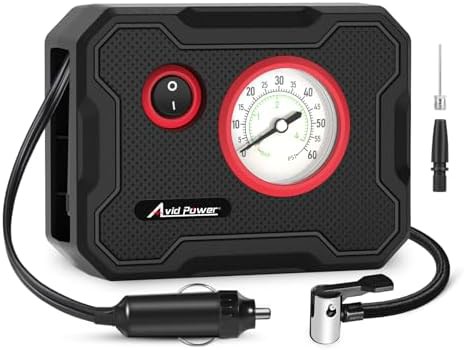 Avid power lightweight 12v tire inflator compressor