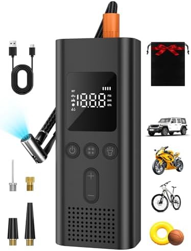 Portable Bike Pump with Auto Shutoff