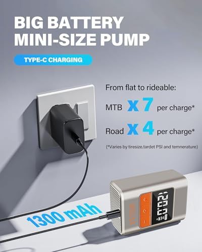 Tiny mini bike pump with gauge — photo 4