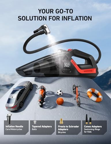 Handheld car vacuum and tire inflator combo — photo 4