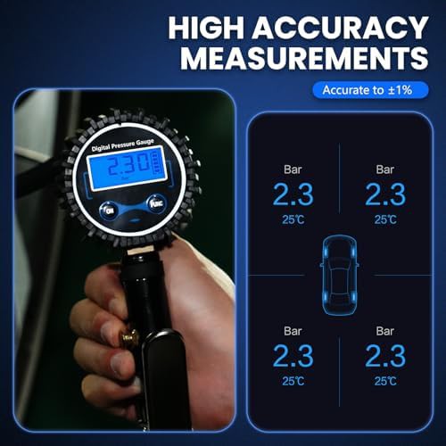 Digital tire gauge with quick release valve — photo 3