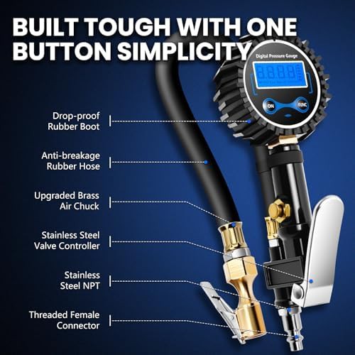 Digital tire gauge with quick release valve — photo 5