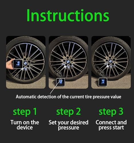 Fast inflation smart portable tire pump — photo 5